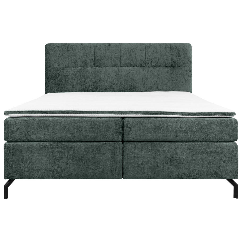 Thumbnail - Esposa Boxspringbett, Dunkelgrau, Textil, H2 + H3, Höhe ca. 17 cm, 160x200 cm, Stoffauswahl, Topper durchgehend, Matratz...