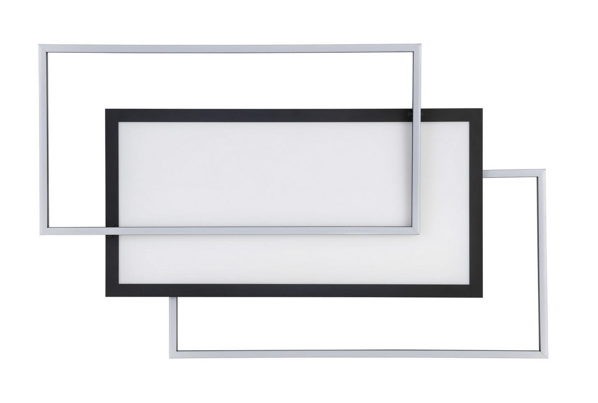PLAFONIERĂ CU LED - negru, Trend, plastic/metal (80/50/6cm) - Novel