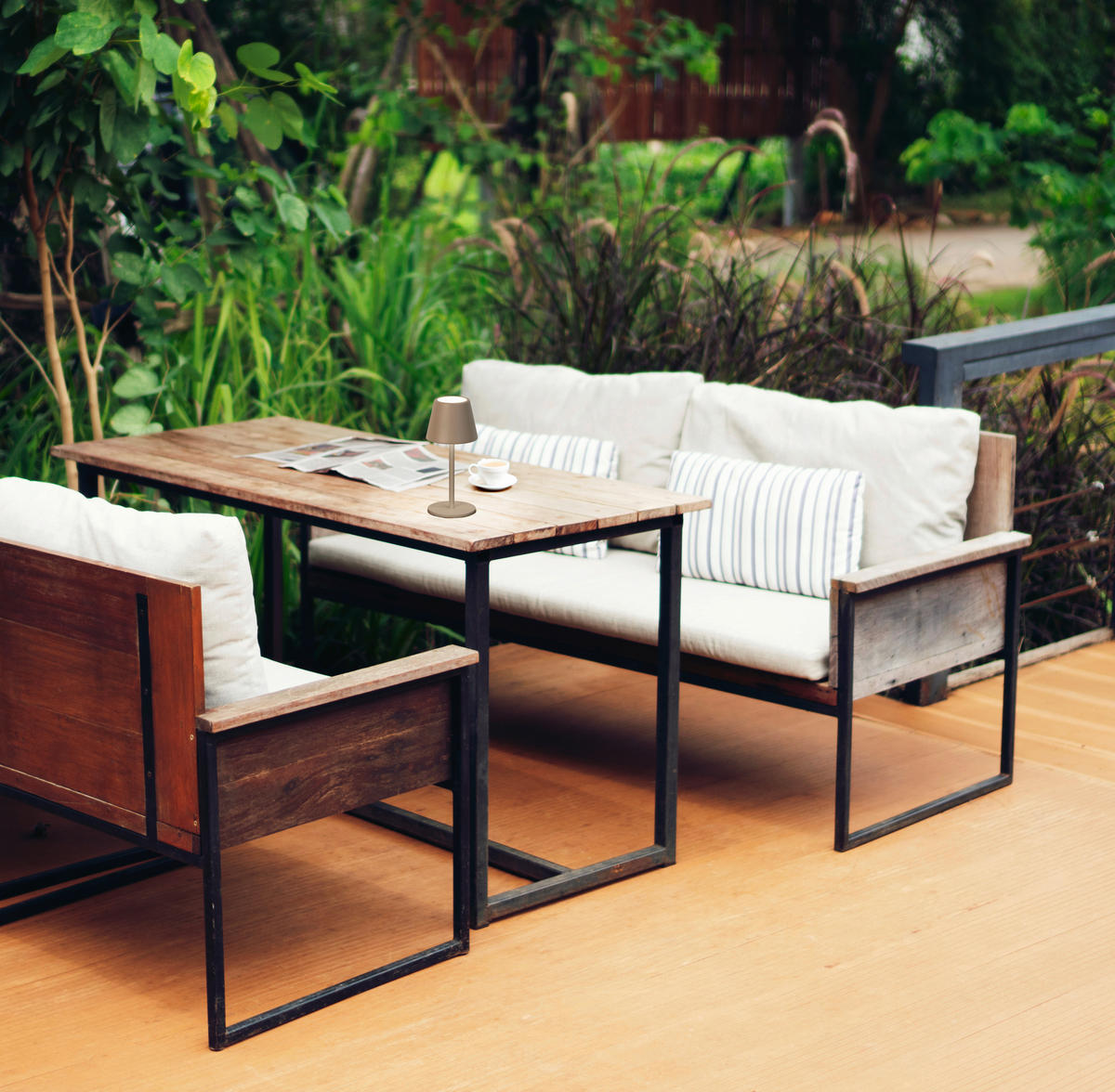 AKKU-TISCHLEUCHTE Salerno 8,5/20 cm  - Graubraun, Design, Metall (8,5/20cm)