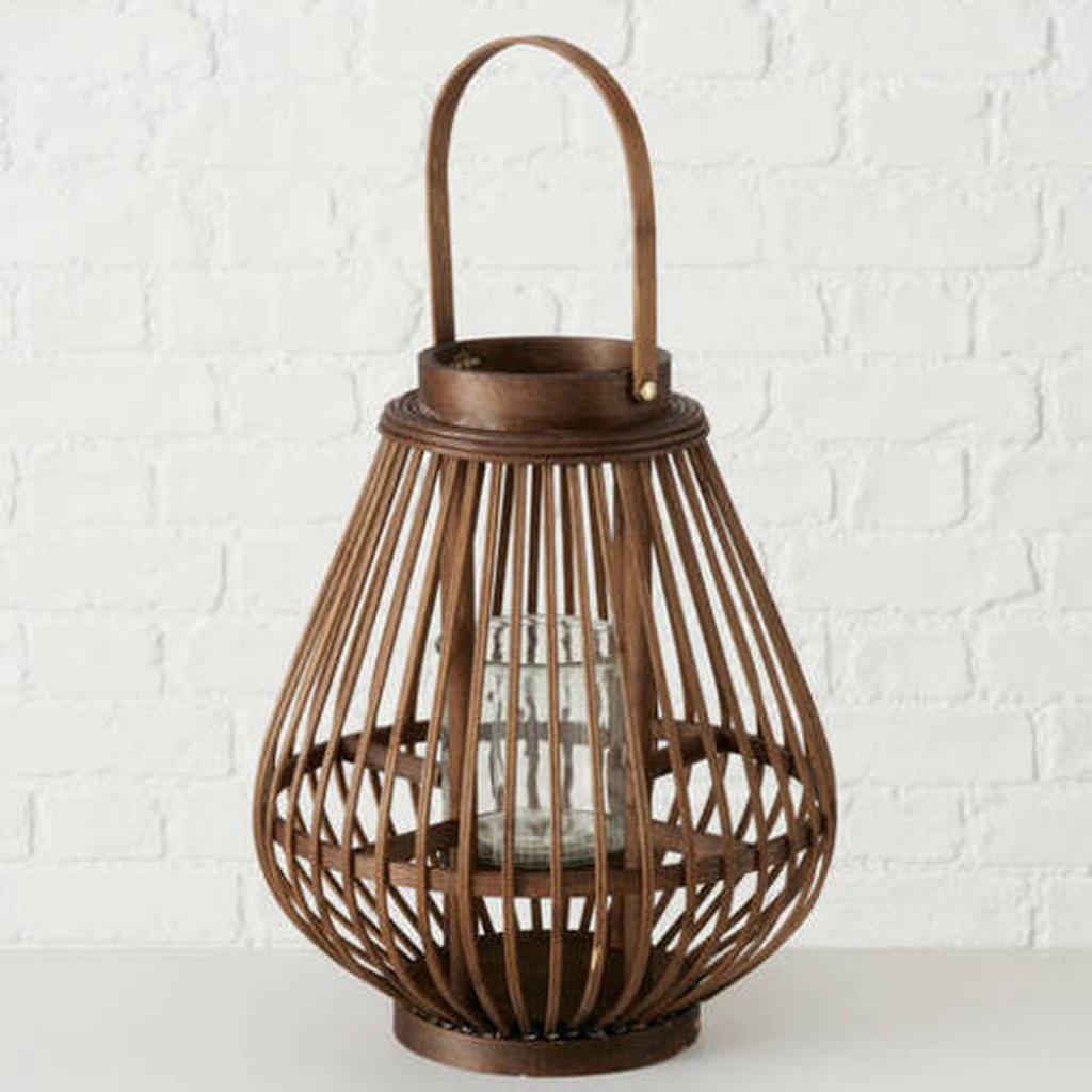 Windlicht Bambus Naturfarben Ø 28 Cm