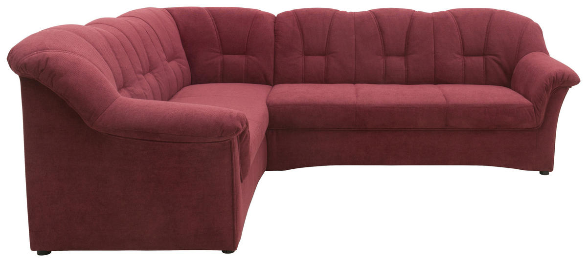 ECKSOFA in Mikrofaser Beere  192/243 cm  - Beere/Schwarz, KONVENTIONELL, Kunststoff/Textil (192/243cm) - MID.YOU