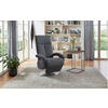 DREHSTUHL  in Flachgewebe Blaugrau  - Chromfarben/Blaugrau, Konventionell, Textil/Metall (74/112/82cm) - Sit & More