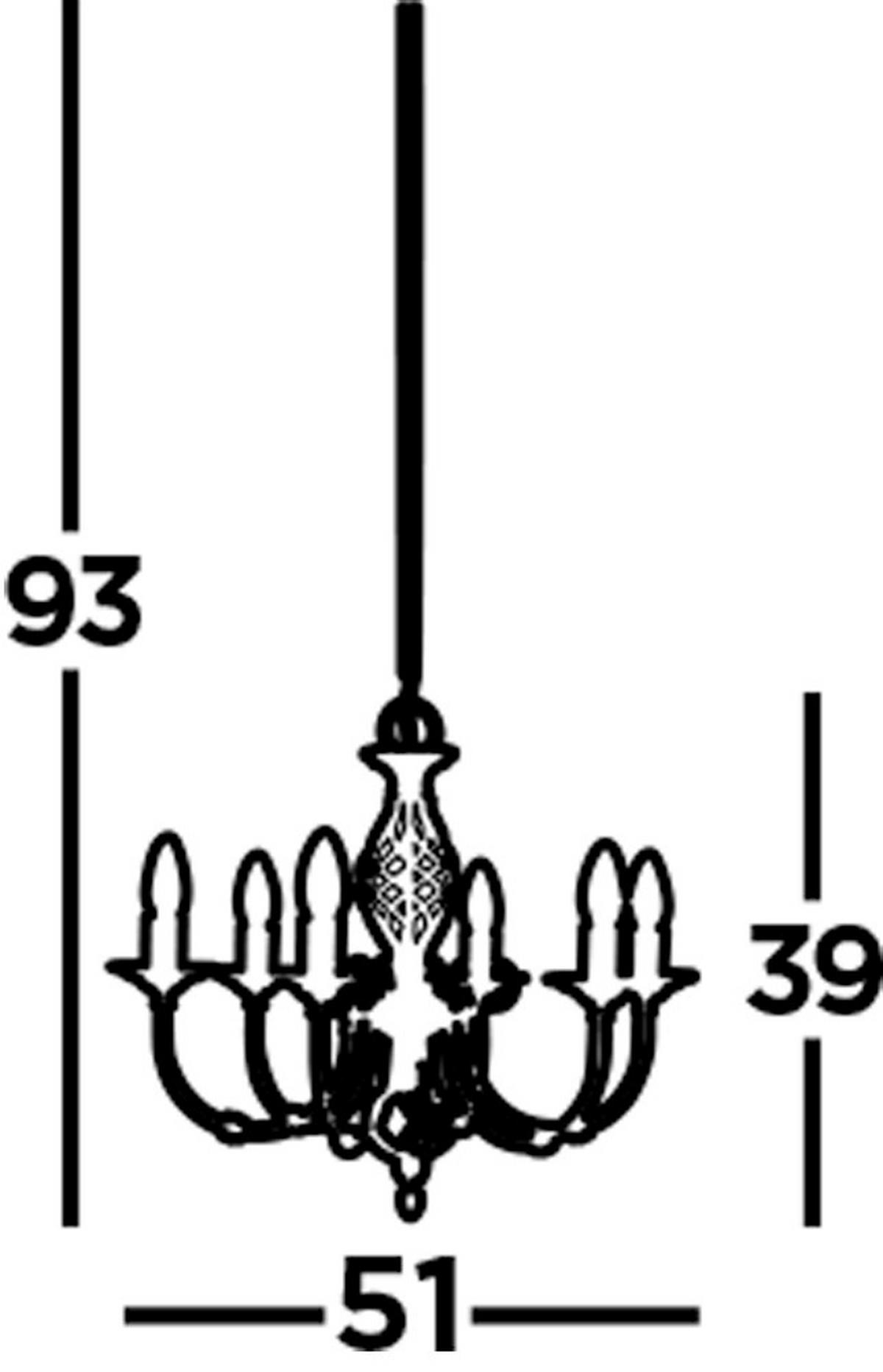 VISEČA SVETILKA  Zanzibar   51/51/39 cm        60 W E14 - črna, Design, kovina (51/51/39cm)