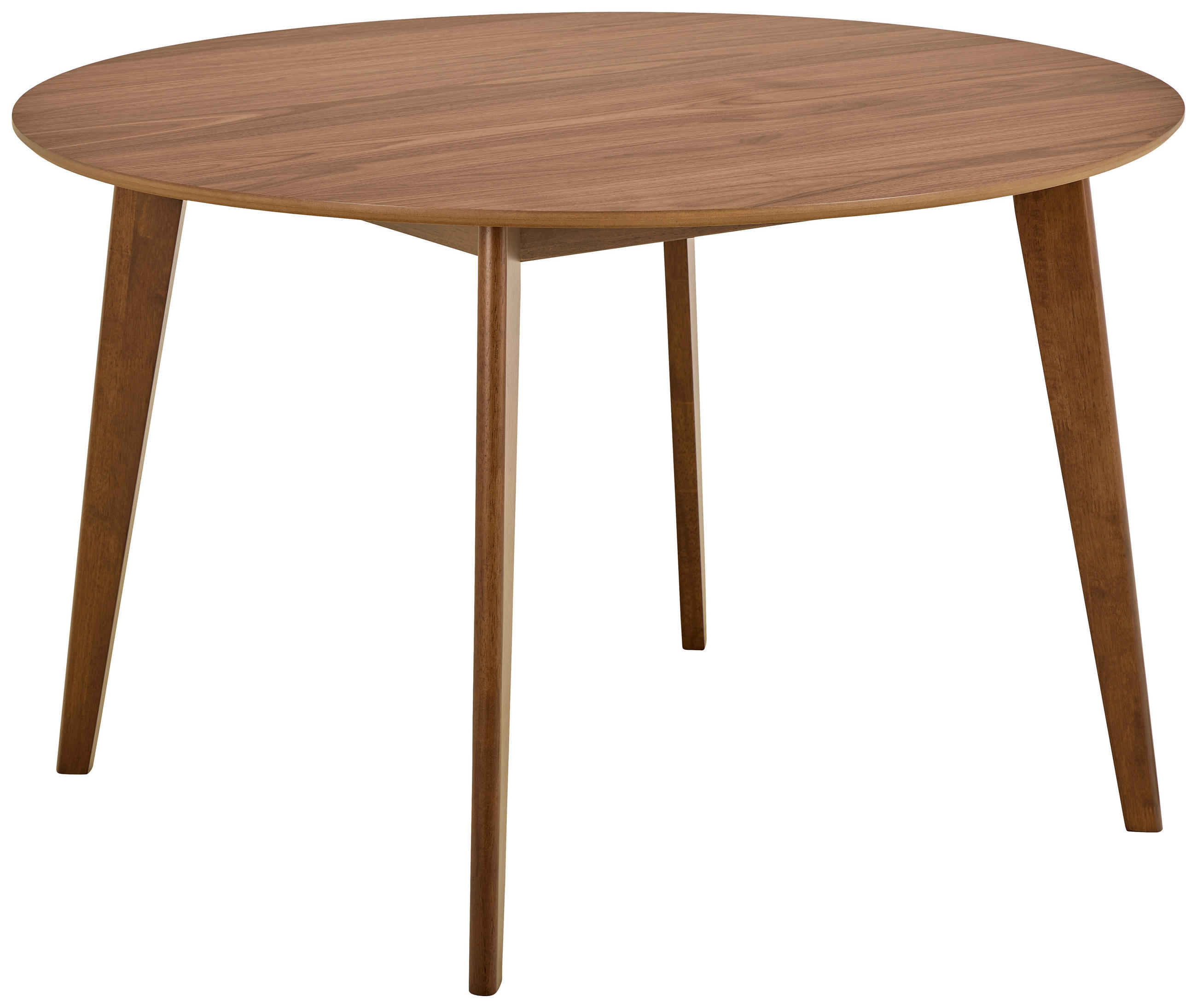ESSTISCH 105/105/76 cm teilmassiv  Holz, Holzwerkstoff rund Walnussfarben  - Walnussfarben, KONVENTIONELL, Holz/Holzwerkstoff (105/105/76cm) - MID.YOU