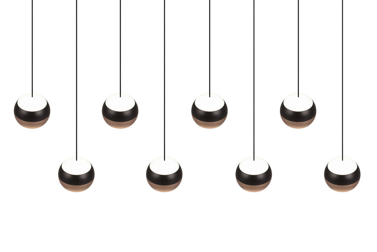 ZÁVESNÉ LED SVIETIDLO, 150/13/200 cm  - čierna, Design, kov (150/13/200cm)