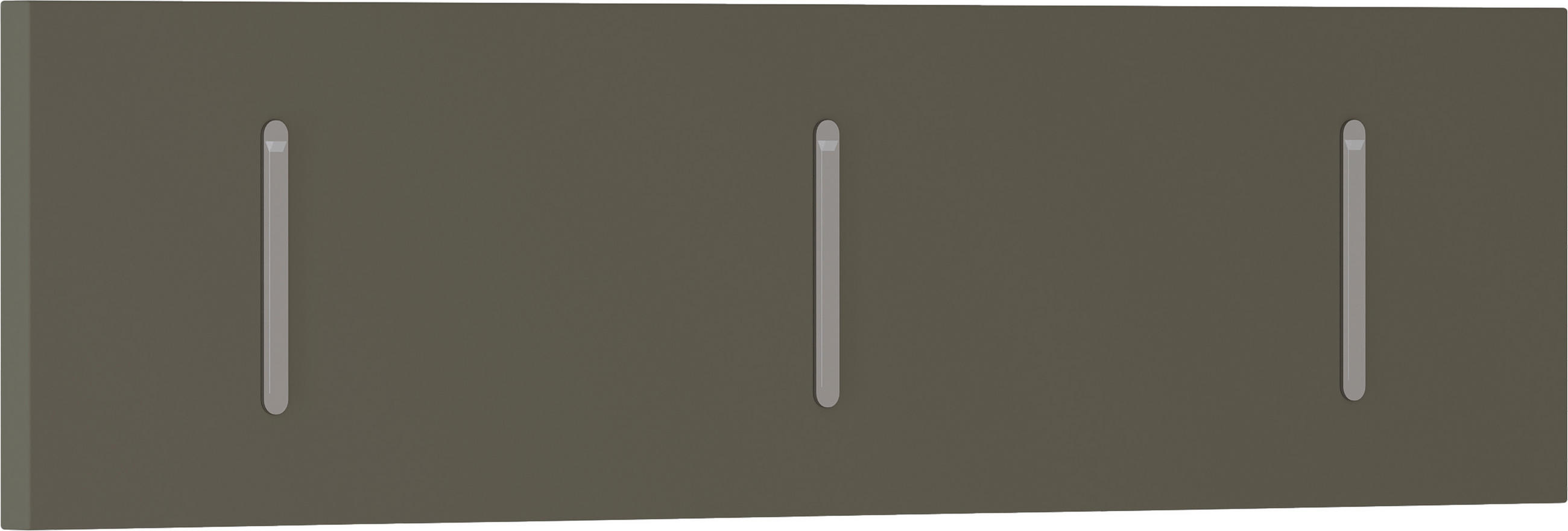 HAKENLEISTE  in Taupe  - Taupe, Design, Holzwerkstoff/Metall (100/25/3cm) - Moderano