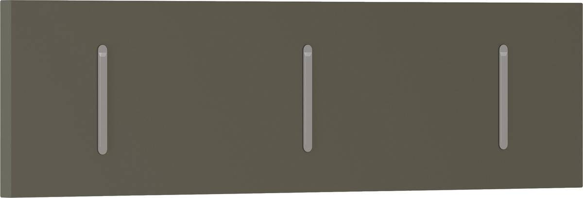 HAKENLEISTE  in Taupe  - Taupe, Design, Holzwerkstoff/Metall (100/25/3cm) - Moderano