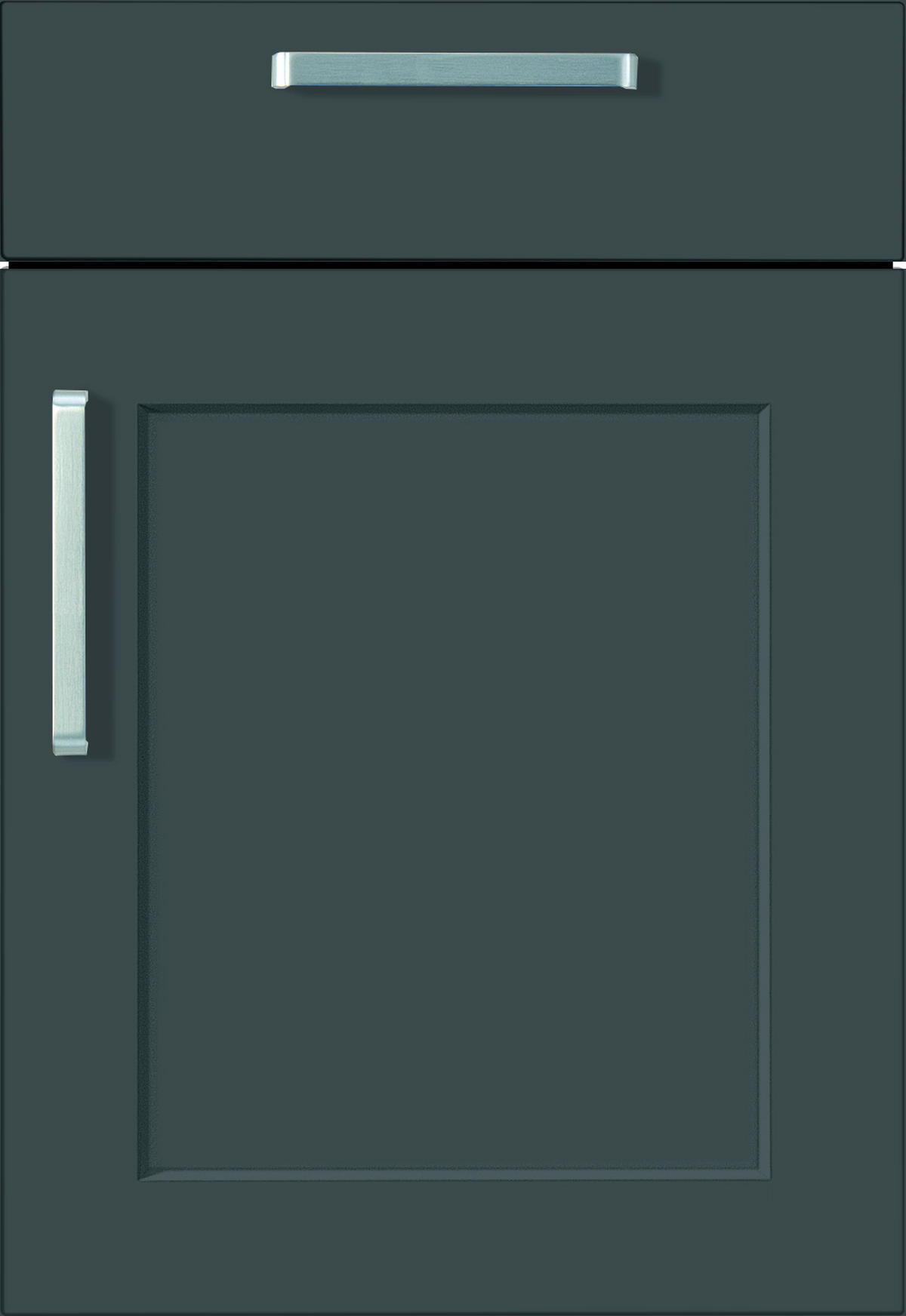 ECKKÜCHE 185,4/290,0 cm  in Graphitfarben  - Eichefarben/Schwarz, Basics, Glas/Holzwerkstoff (185,4/290,0cm) - Impuls