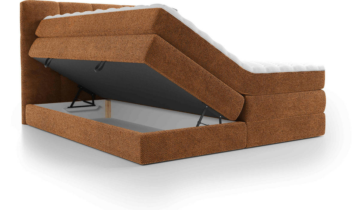 BOXSPRINGBETT 160/200 cm  in Grau  - Schwarz/Grau, Design, Kunststoff/Textil (160/200cm) - Esposa