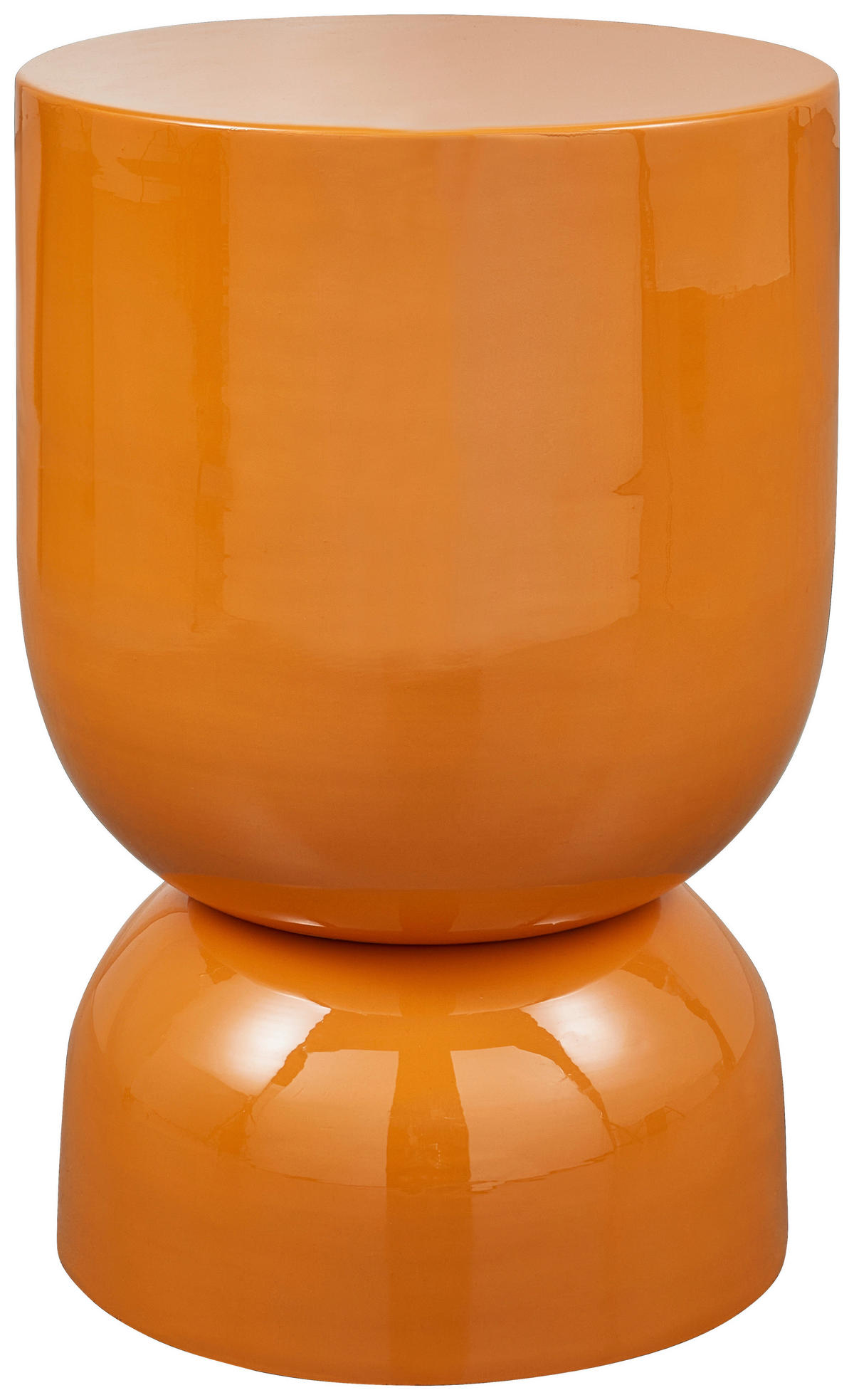 BEISTELLTISCH in Metall 32/32/47 cm  - Orange, Design, Metall (32/32/47cm) - Livetastic