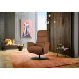 RELAXSESSEL in Leder Cognac  - Cognac/Schwarz, Design, Leder/Metall (76/108/86cm) - Dieter Knoll