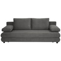SCHLAFSOFA Cord Dunkelgrau  - Dunkelgrau/Schwarz, Design, Kunststoff/Textil (197/77/81cm) - home24