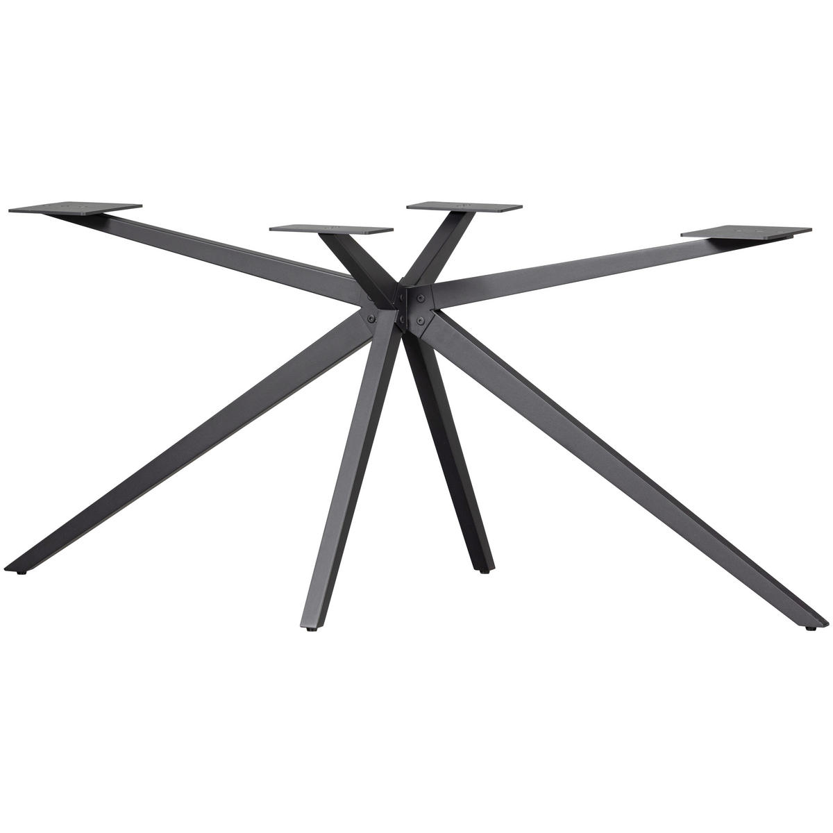 TISCHGESTELL in Metall   - Schwarz, MODERN, Metall (170/72/80cm) - Livetastic