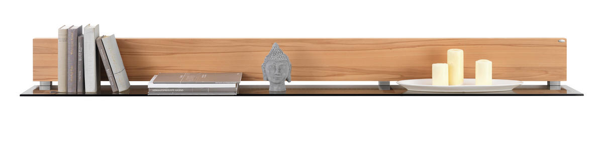 REGAL ZA DNEVNI BORAVAK bijela, boje hrasta   - bijela/boje hrasta, Design, staklo/drvo (352/202/56cm) - Voglauer