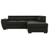 ECKSOFA  in Flachgewebe Anthrazit  - Anthrazit/Schwarz, KONVENTIONELL, Kunststoff/Textil (266/220cm) - Carryhome