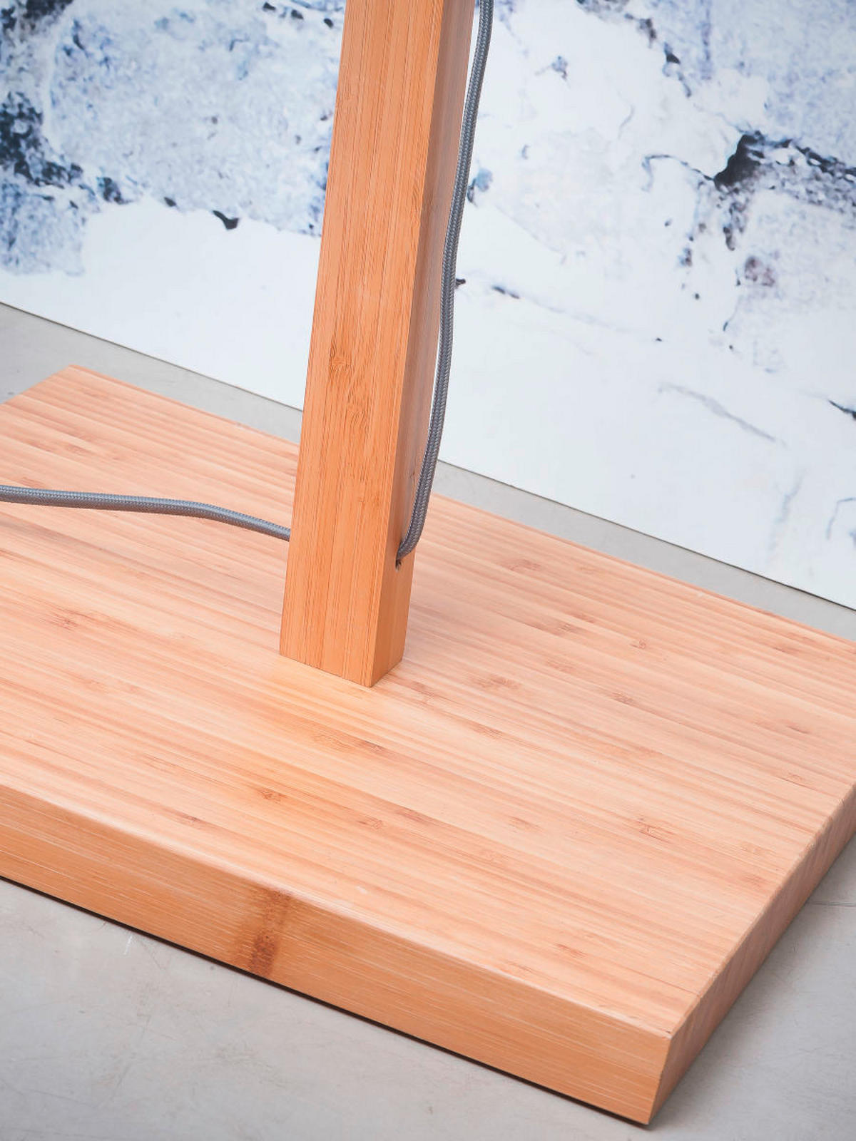 STEHLEUCHTE 44/176 cm    - Schwarz/Naturfarben, Trend, Holz (44/176cm) - Good & Mojo