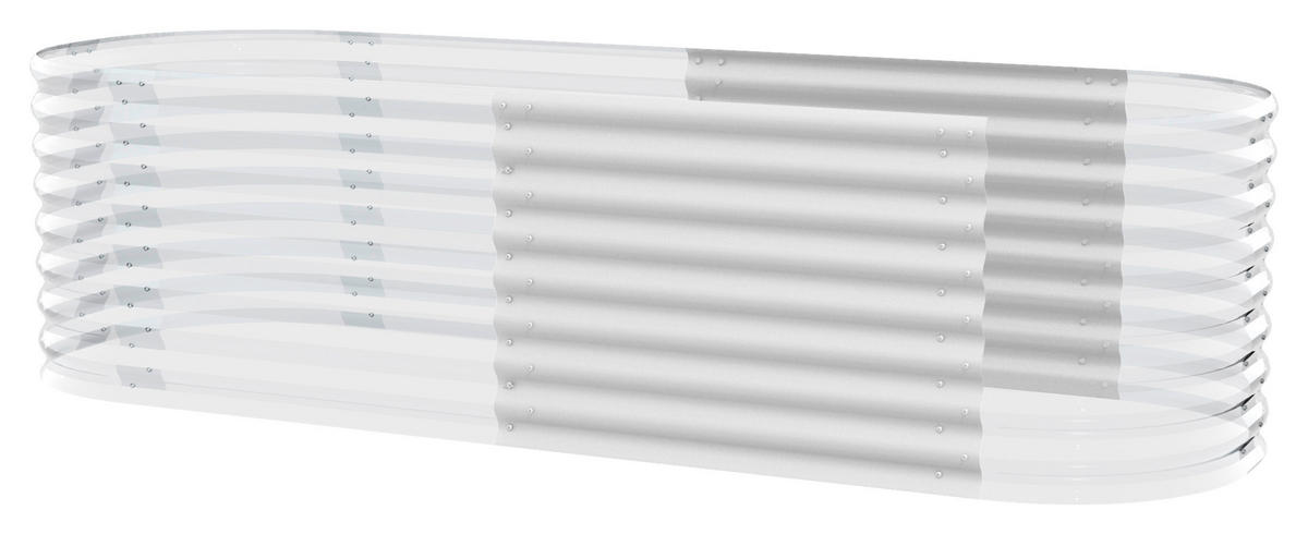 HOCHBEET-ERWEITERUNG 80/63/80 cm  - Alufarben, Basics, Metall (80/63/80cm)