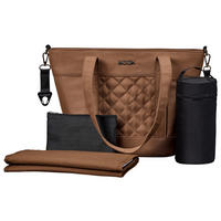 WICKELTASCHE V-Shape Bag  - Waldgrün/Cognac, Basics, Textil (41/16/28cm) - Moon