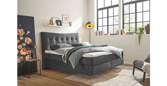 BOXSPRINGBETT 180/200 cm  in Schwarz  - Schwarz, Basics, Holzwerkstoff/Kunststoff (180/200cm) - Esposa