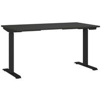 SCHREIBTISCH höhenverstellbar  - Graphitfarben/Schwarz, MODERN, Holzwerkstoff/Metall (140/80/72-120cm) - Germania