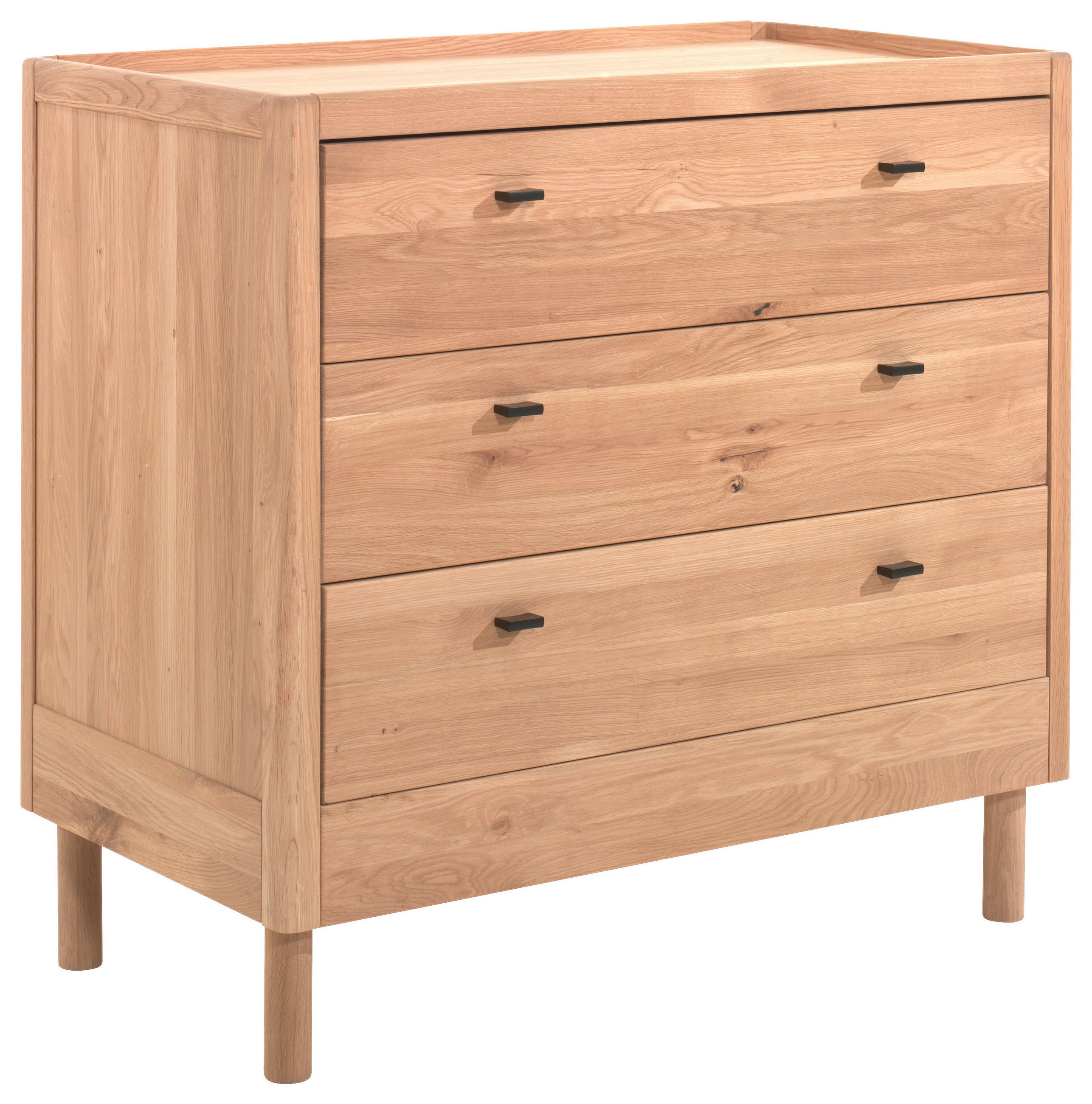 WICKELKOMMODE Eichefarben  - Eichefarben/Schwarz, MODERN, Holz/Metall (100/95/55cm) - MID.YOU
