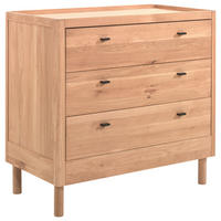 WICKELKOMMODE Eichefarben  - Eichefarben/Schwarz, MODERN, Holz/Metall (100/95/55cm) - MID.YOU