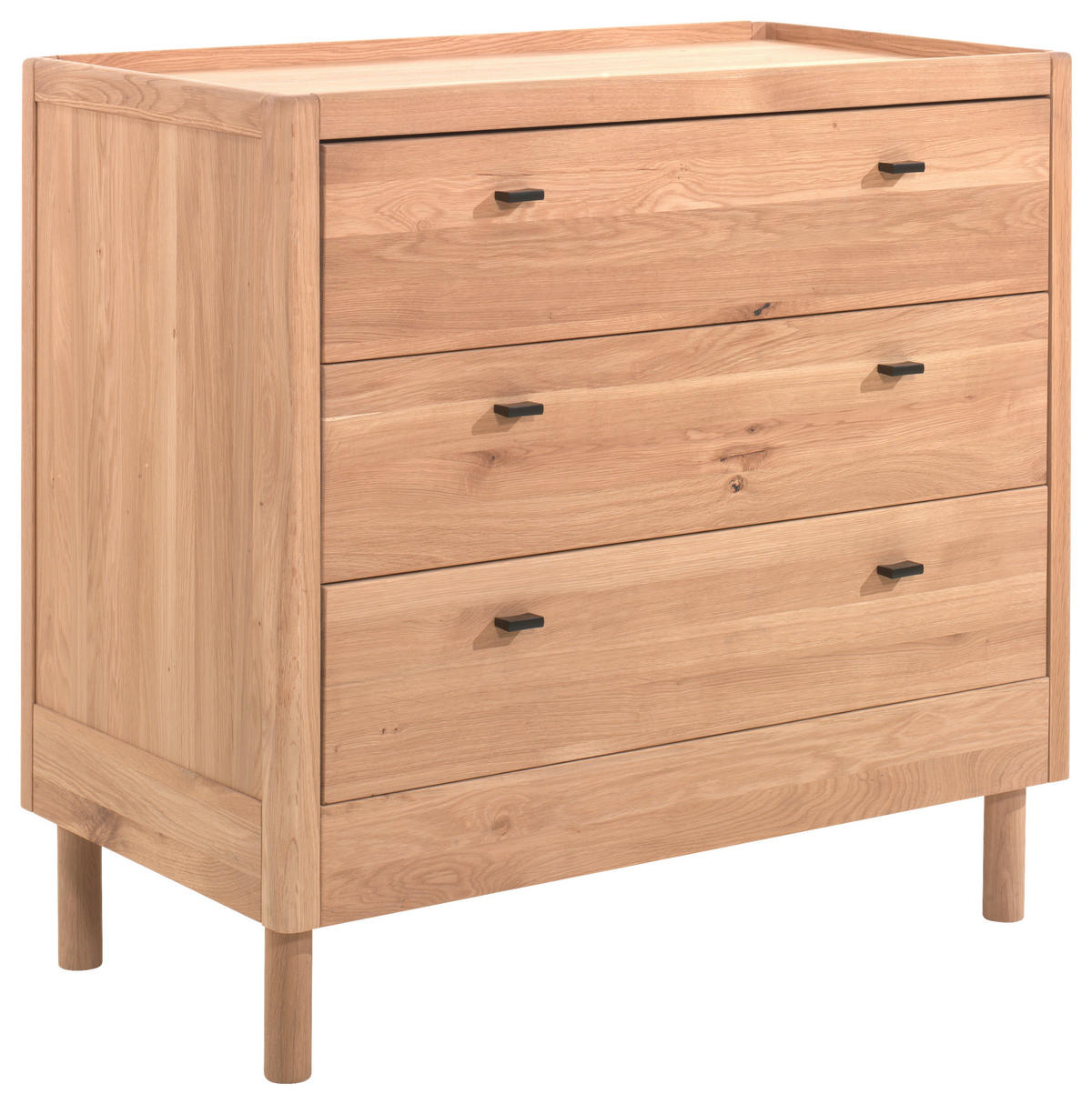 WICKELKOMMODE Eichefarben  - Eichefarben/Schwarz, MODERN, Holz/Metall (100/95/55cm) - MID.YOU