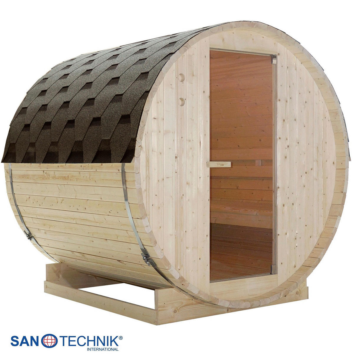 SUDOVÁ SAUNA  - barvy smrku, Konvenční, dřevo/sklo (189/180/191,5cm) - Sanotechnik