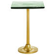 BEISTELLTISCH 35,5/35,5/51 cm Grün, Messingfarben quadratisch  - Messingfarben/Grün, Design, Glas/Metall (35,5/35,5/51cm) - Ambia Home