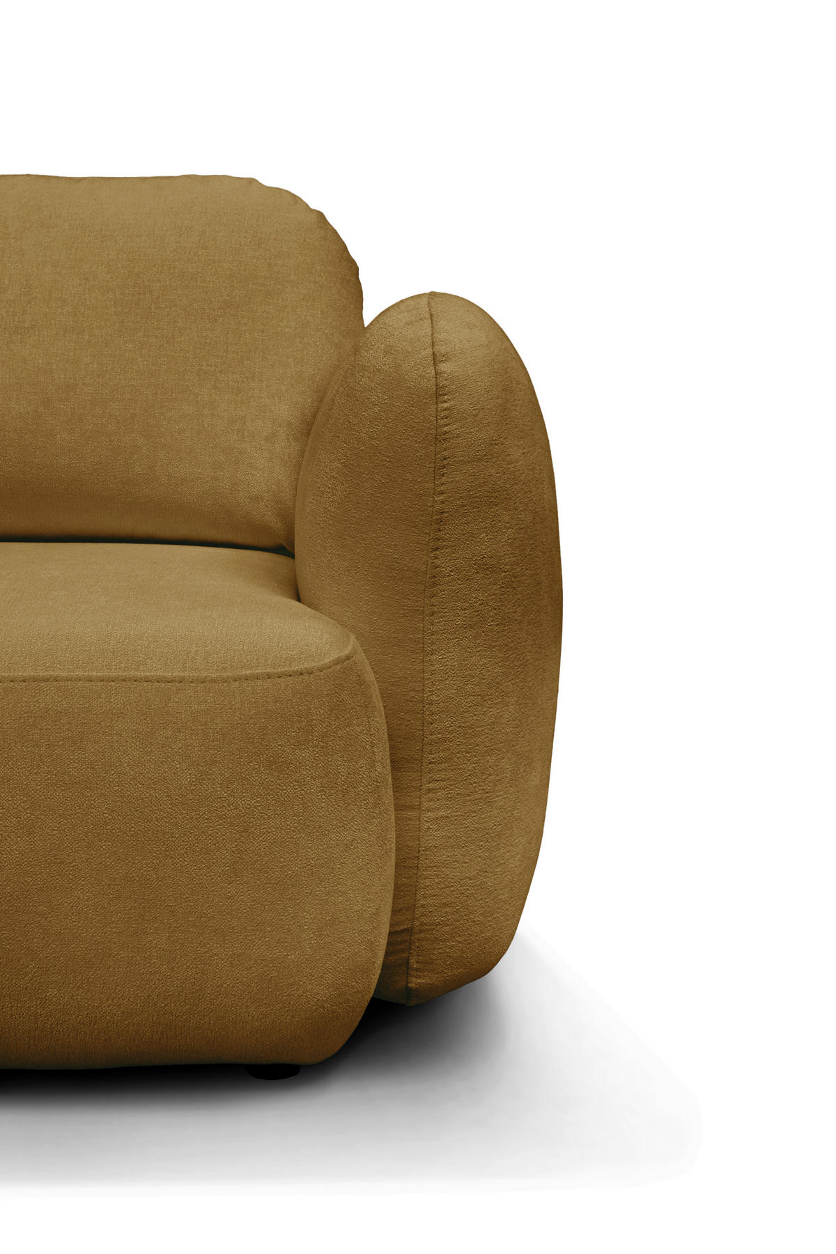 ECKSOFA VELU Senfgelb Chenille  - Senfgelb/Schwarz, Design, Textil (175/270cm) - MID.YOU