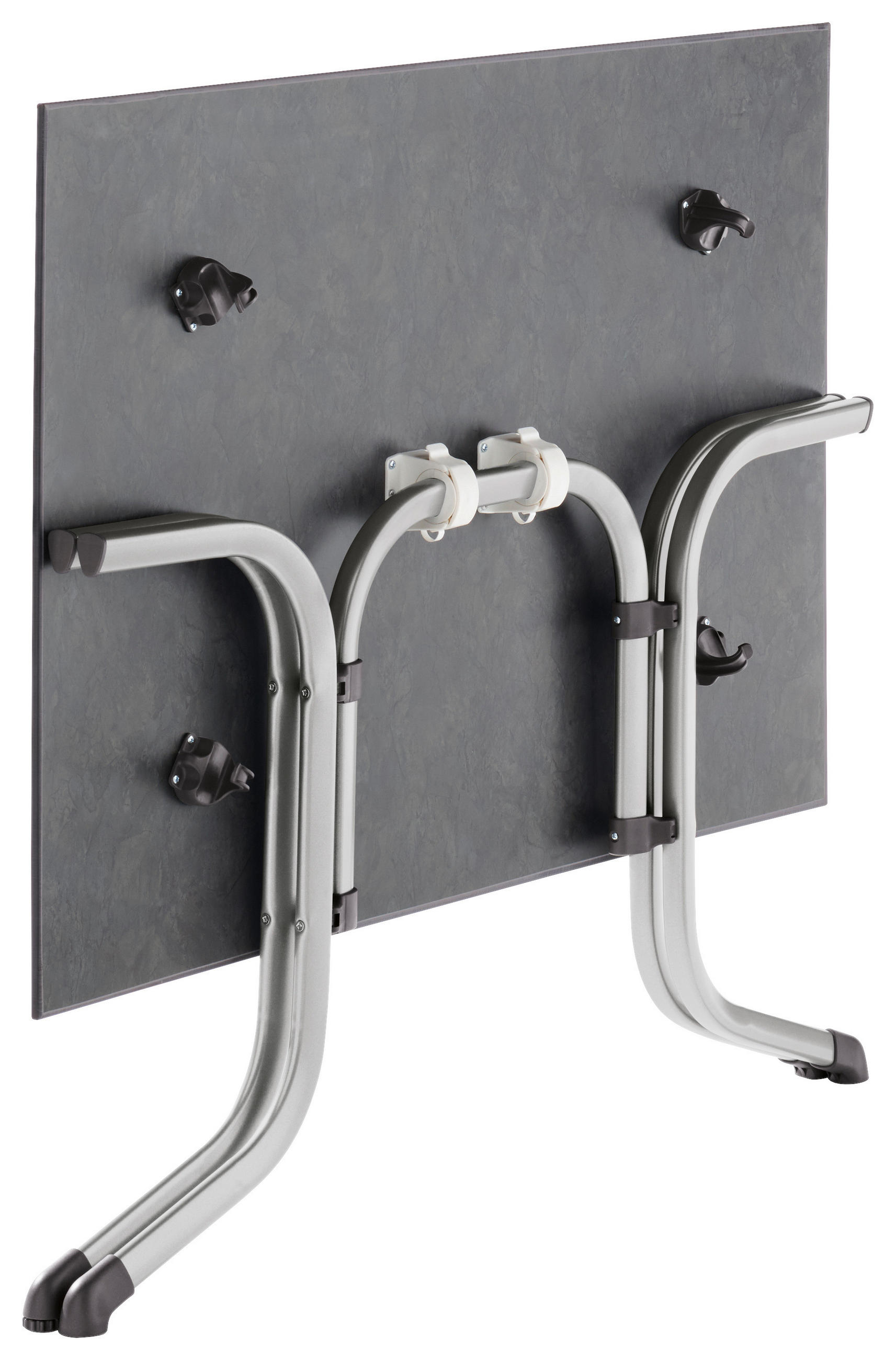 GARTENKLAPPTISCH 120/80/73 cm Metall, Kunststoff rechteckig  - Schieferfarben/Graphitfarben, Basics, Kunststoff/Metall (120/80/73cm) - Sieger