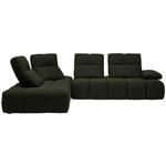 ECKSOFA in Struktur Olivgrün  233/313 cm  - Schwarz/Olivgrün, Design, Kunststoff/Textil (233/313cm) - Emilio Belluti