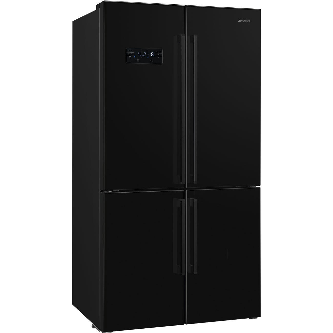 FRENCH-DOOR FQ60NDE  - Schwarz, Basics, Glas/Metall (90,8/182/70,5cm) - SMEG