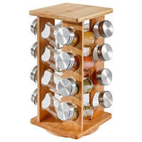 GEWÜRZKARUSSELL - Braun, Basics, Glas/Holz (15,3/15,3/30,3cm) - Justinus