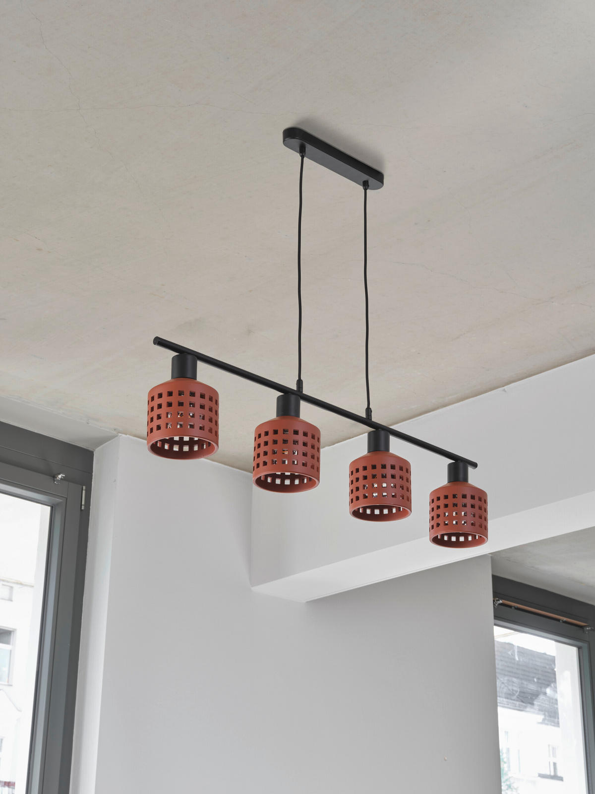 PENDELLEUCHTE 90,5/12,5/150 cm  - Braun, Basics, Stein/Metall (90,5/12,5/150cm) - Ledvance
