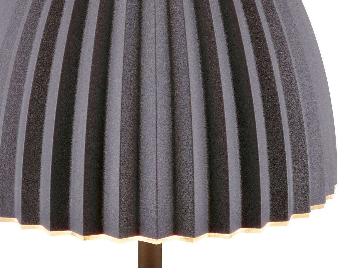 AKKU-STEHLEUCHTE 19/123,5 cm    - Schwarz, Basics, Kunststoff/Metall (19/123,5cm)