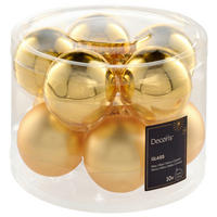 CHRISTBAUMKUGEL-SET 6 cm 10-teilig  - Goldfarben, KONVENTIONELL, Glas (6cm)