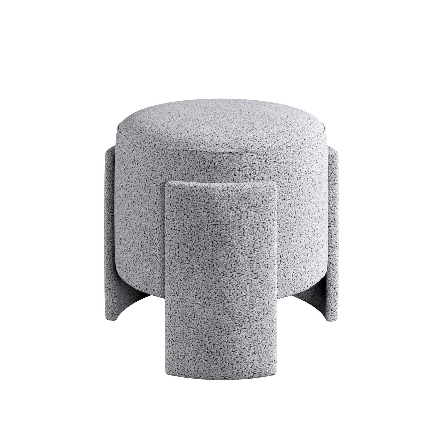 Livetastic Hocker Ash Fußbank Grau 39x40x39 cm