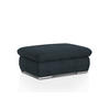 HOCKER in Textil Schwarz  - Chromfarben/Schwarz, Design, Textil/Metall (101/45/74cm) - Livetastic