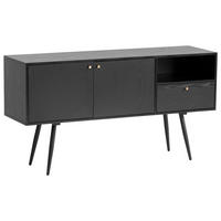 KOMODA, črna  - zlate barve/črna, Konvencionalno, kovina/leseni material (140/75/40cm) - Livetastic