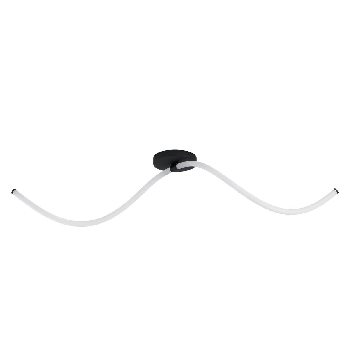 DECKENLEUCHTE 12 W    116/17/20 cm  - Weiss/Schwarz, Design, Kunststoff/Metall (116/17/20cm) - Eglo