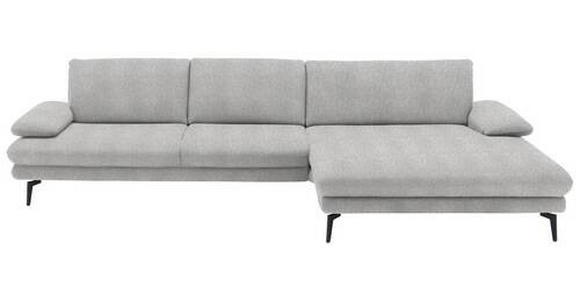ECKSOFA in Chenille Ecru 310/180 cm - Ecru/Schwarz, Design, Textil/Metall (310/180cm) - Dieter Knoll