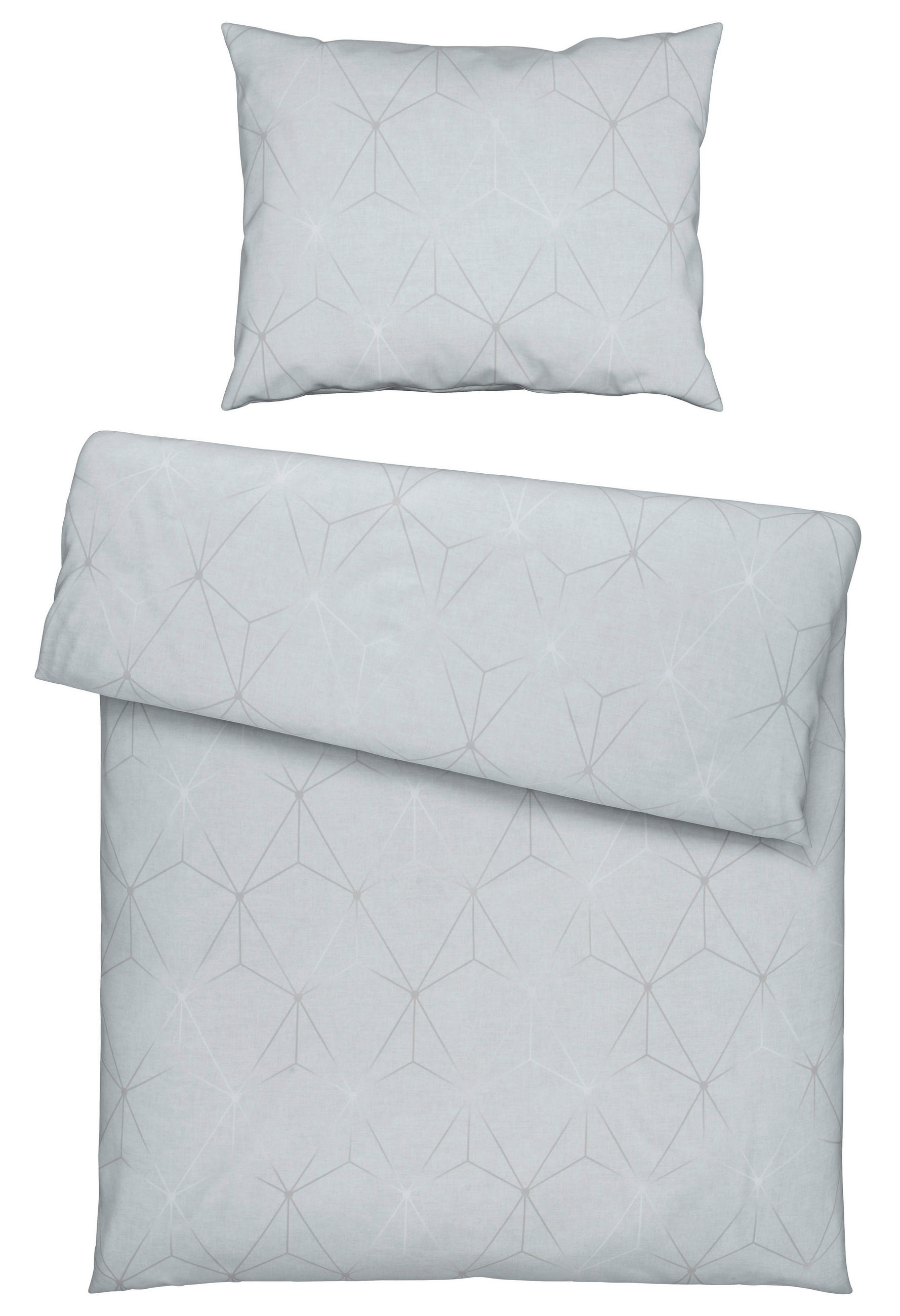BETTWÄSCHE KIAN Satin 140/200 cm  - Jadegrün, Design, Textil (140/200cm) - Estella