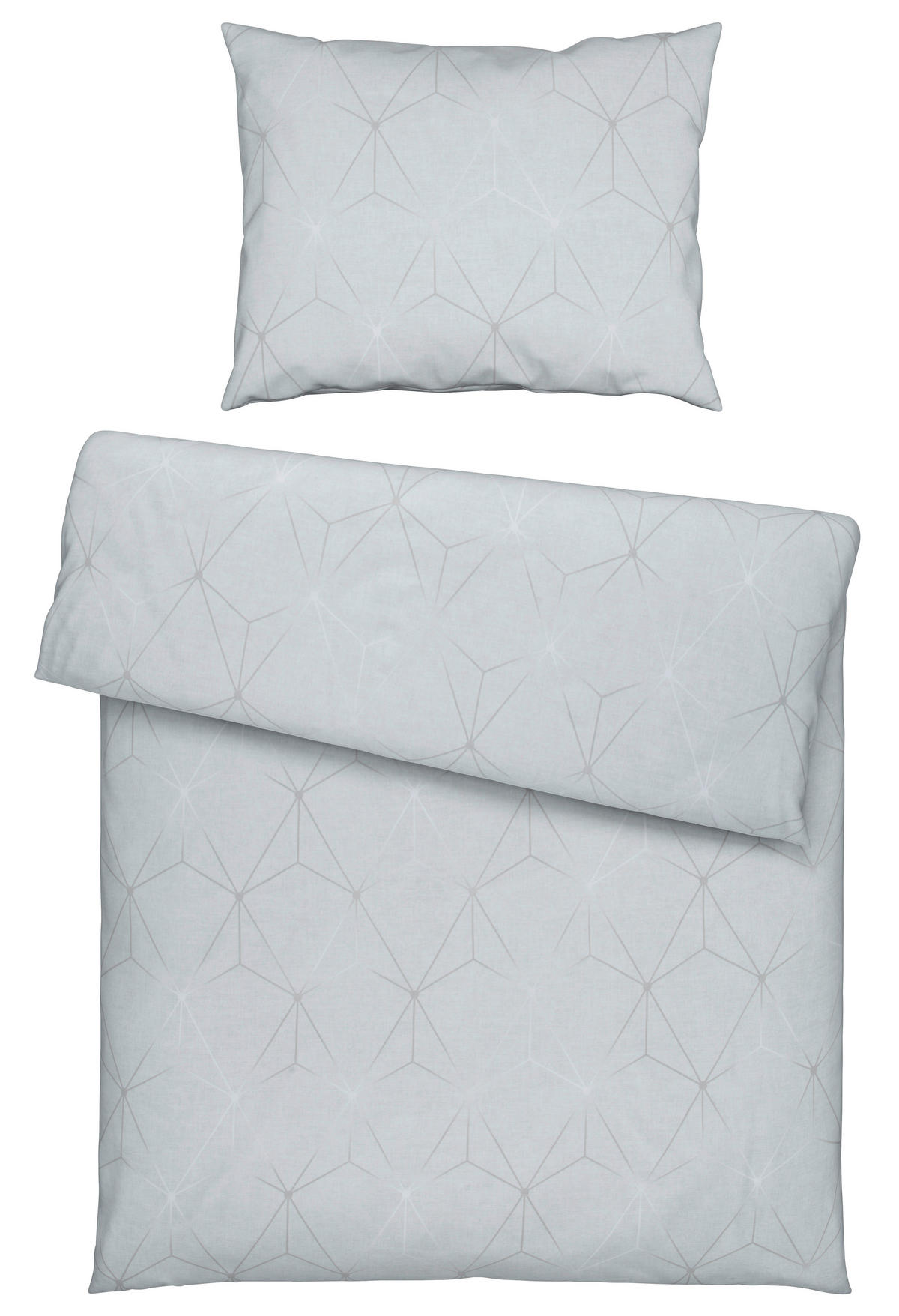 BETTWÄSCHE KIAN Satin 140/200 cm  - Jadegrün, Design, Textil (140/200cm) - Estella