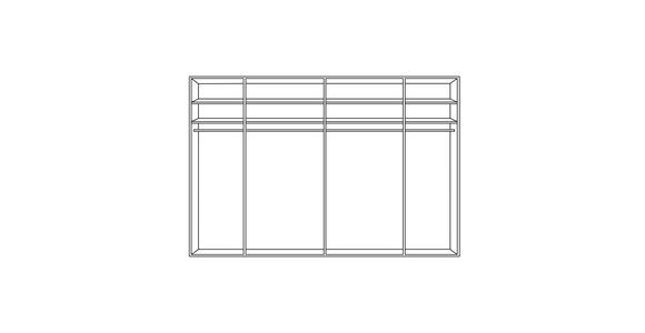 KLEIDERSCHRANK  in Anthrazit, Eichefarben  - Schieferfarben/Eichefarben, Design, Glas/Holzwerkstoff (300/216/58cm) - Dieter Knoll