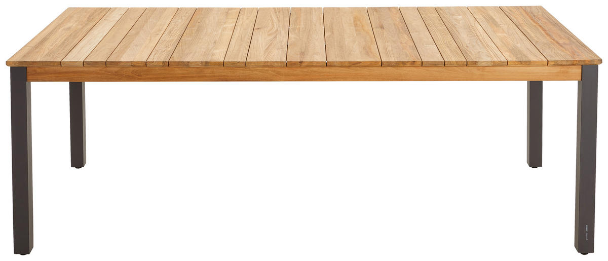 GARTENTISCHPLATTE 220/100/8,2 cm  - Teakfarben, Design, Holz (220/100/8,2cm) - Zebra 