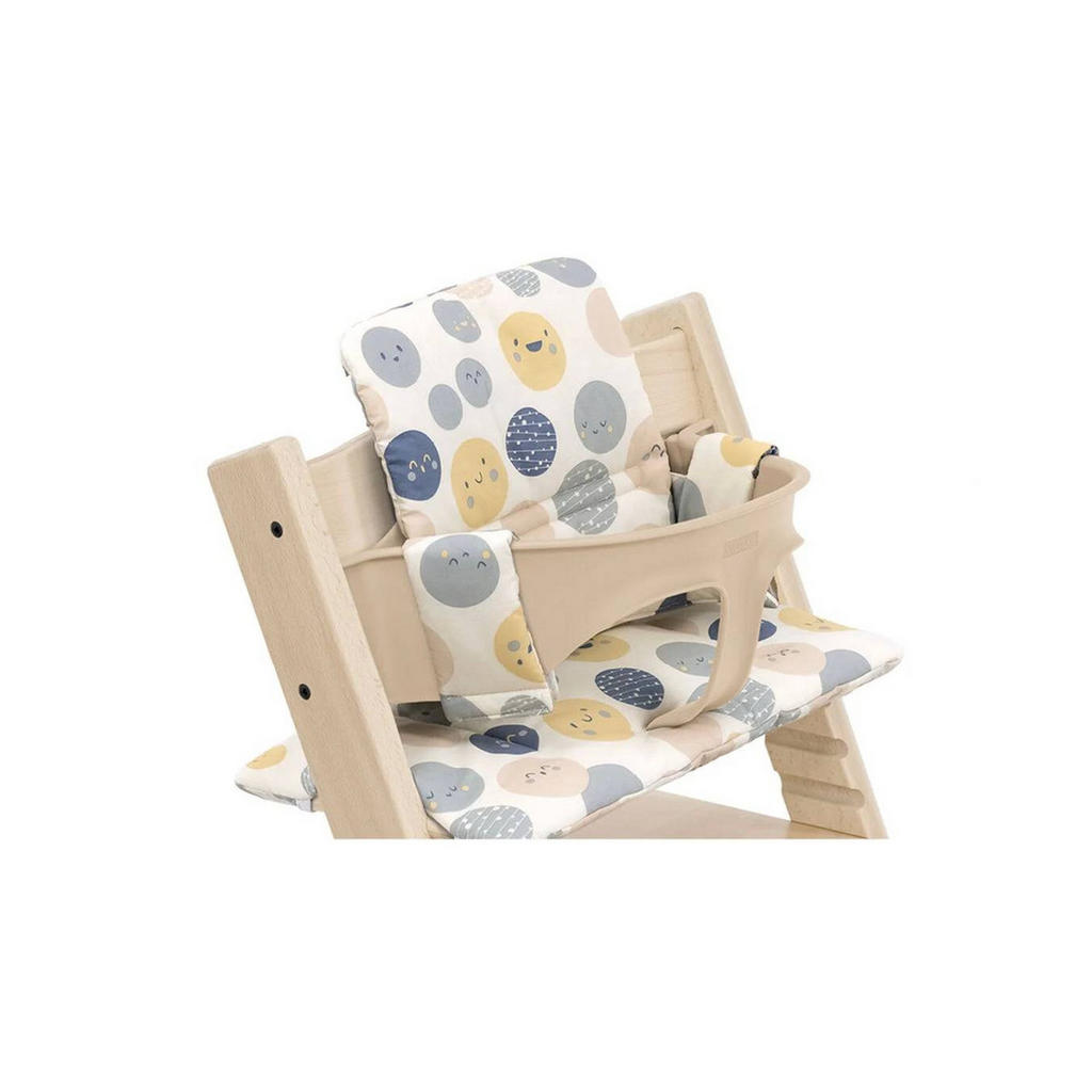 Thumbnail - Stokke Hochstuhleinlage Tripp Trapp, Blau, Rosa, Weiß, Beige, Textil, Füllung: Baumwollfüllung, Baumwolle (recycelt), 28...