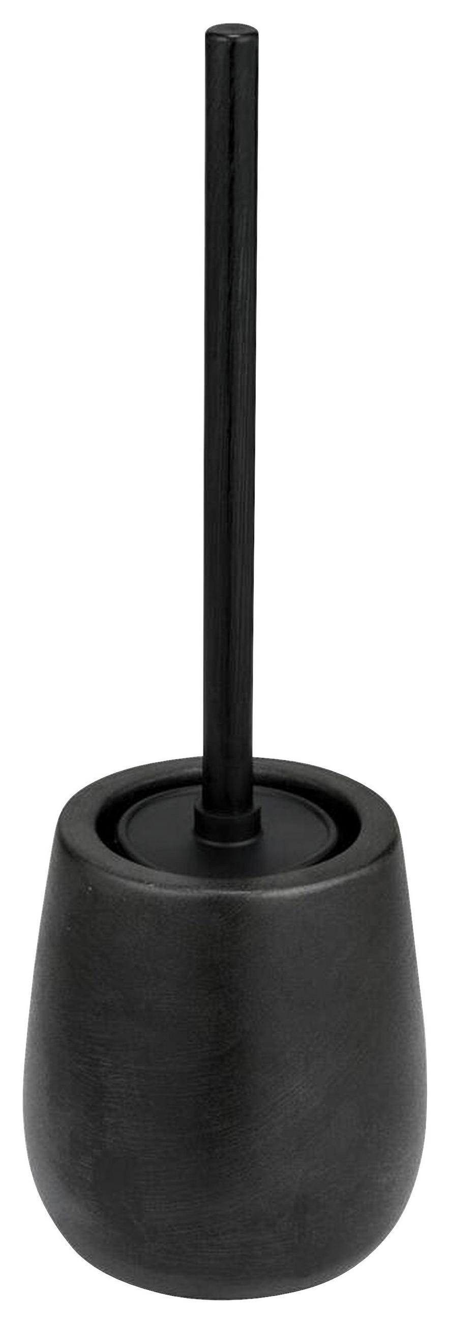 WC-BÜRSTENGARNITUR - Schwarz, Basics, Keramik/Kunststoff (10,5/39,5/10,5cm) - Wenko