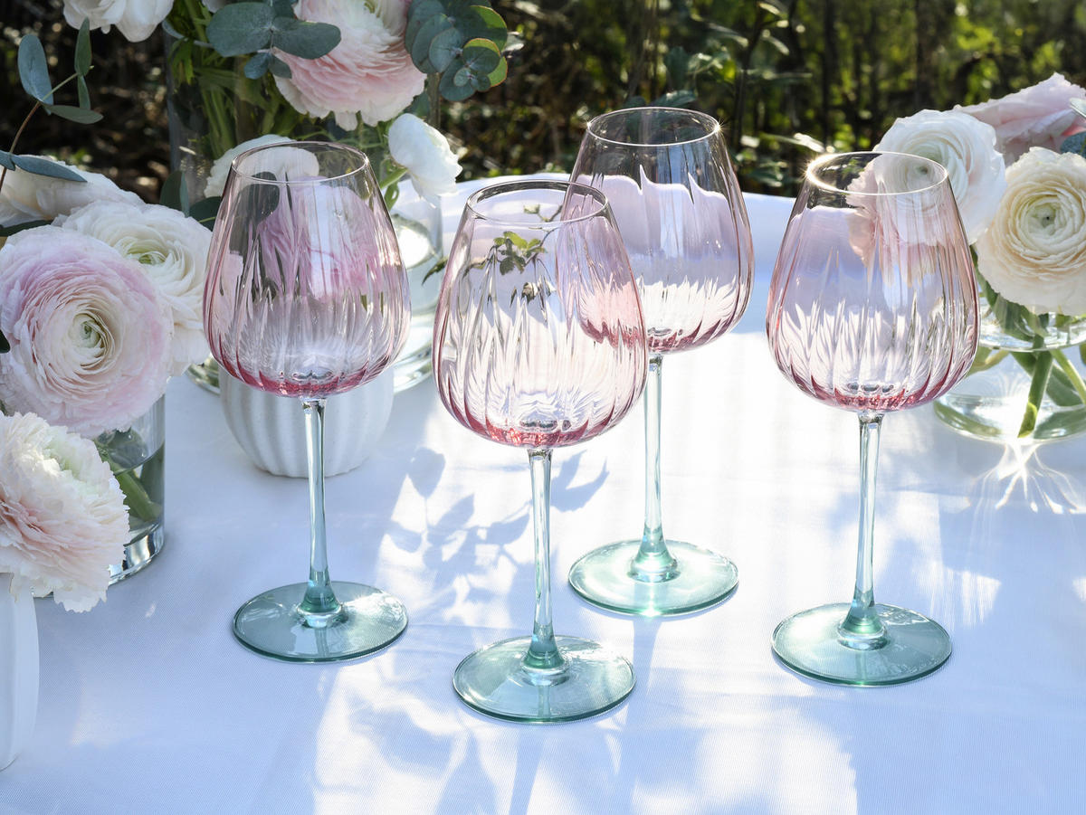 WEINGLAS Swirly Spring 4-teilig  - Multicolor, Basics, Glas (9/23cm) - Creatable