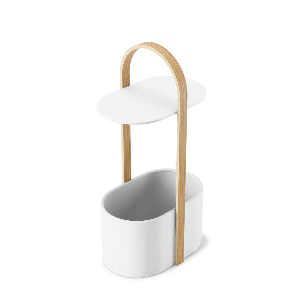 BEISTELLTISCH in Holz, Metall  - Buchefarben/Weiß, Basics, Holz/Metall (24/69/35cm) - Umbra